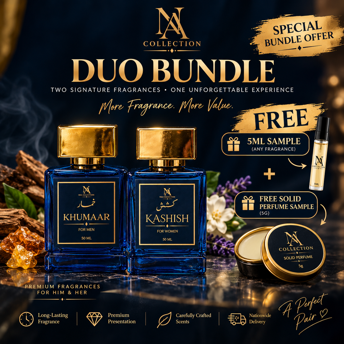 Khumaar & Kashish Duo Bundle – Premium Fragrance Set | 2 × 50ML